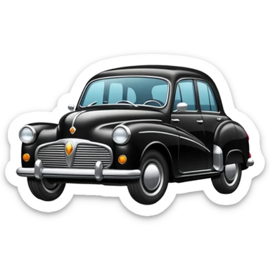 Crée-moi une voiture noire, berline, très classe sticker