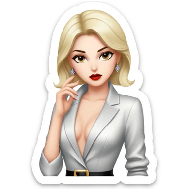 Woman who dresses wealthy but isn't. She is a mistress and provacative sticker