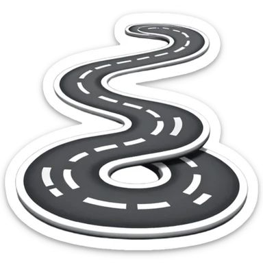 winding road representing a career path emoji sticker
