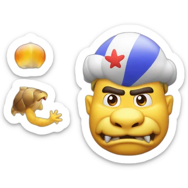 Bowser qui tue Marine le Pen sticker
