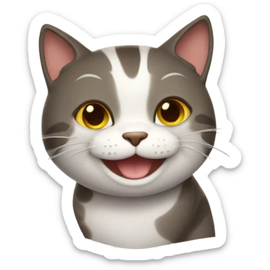 happy cat sticker