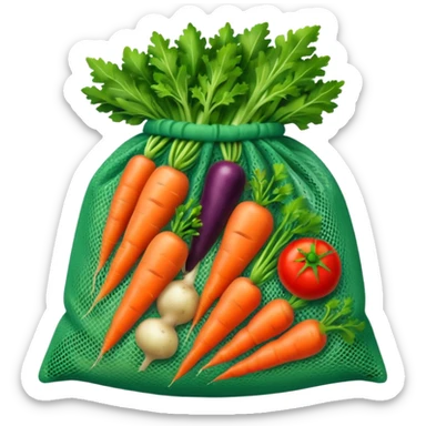 net bag,  mesh storage bag, stored with vegetables sticker