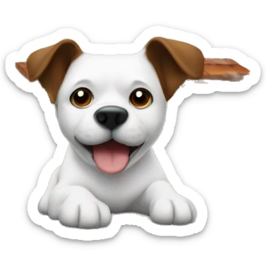 A house with a dog in th front sticker