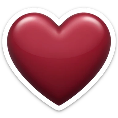 Maroon heart sticker
