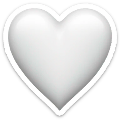 White heart sticker
