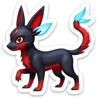 Guilmon-Houndour-Umbreon-hybrid sticker