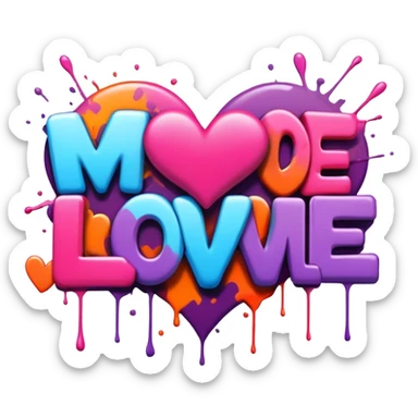 Graffiti the words MOD LOVE sticker