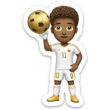 Messicouleur de peau blanche avec son ballon d or sticker