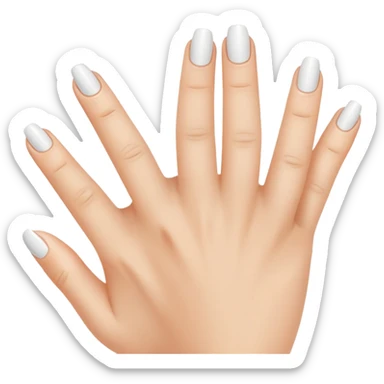 clean and short fingernails, simple and clear, healthy look sticker