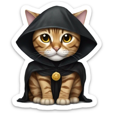 Bengal cat dressed as emperor palpatine sticker