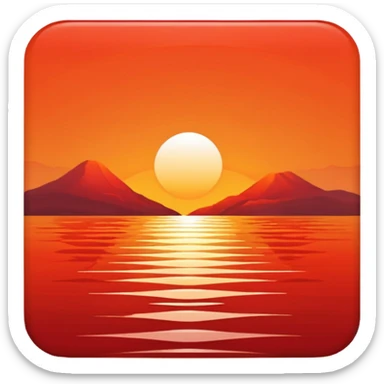 Sunset of the sea sticker