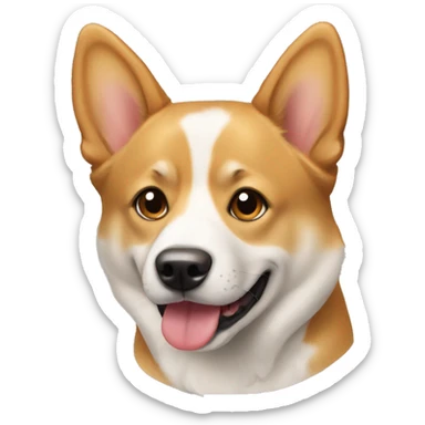  A Dog mixed with jindo and welsh corgi sticker