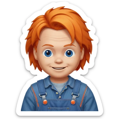 Quiero que me crees un emoji de Chucky sticker