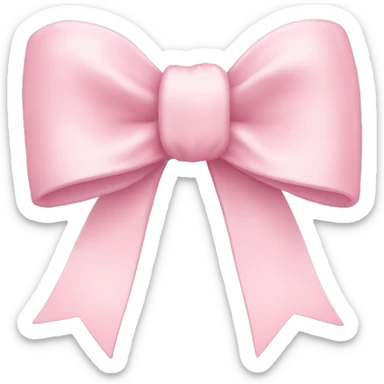 Very light pink bow sticker