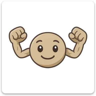 Turn this Geodude Pokémon into an emoji style with a rounder face, simplified features, and a friendly expression. Make it look like a classic apple style emoji with smooth, simple shapes and bright colors. sticker