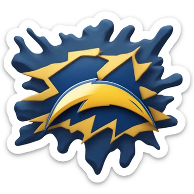Los Angeles Chargers lightning bolt sticker