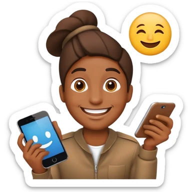 Emoji famoso firmando autógrafos sticker