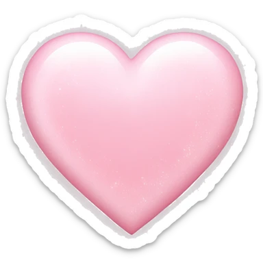 light pink heart with white sparkles sticker