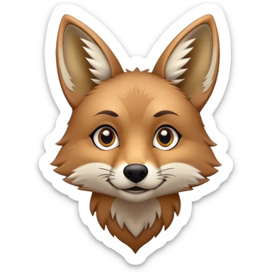 Starry-eyed Coyote  sticker