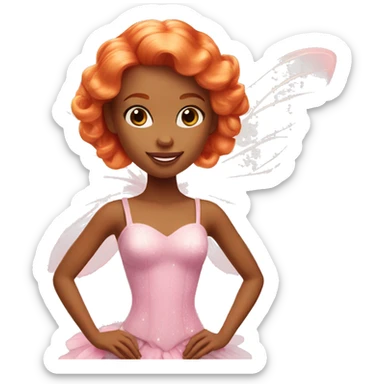 Beautiful ginger Barbie fairy sticker