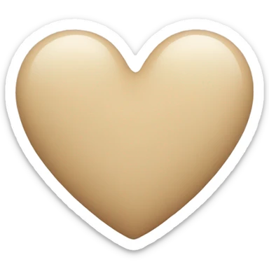 beige heart  sticker