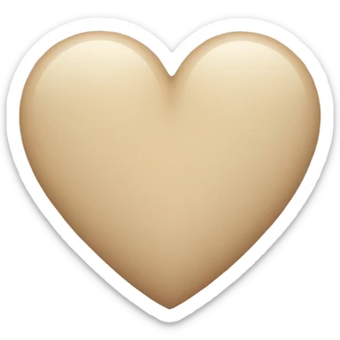 Beige heart sticker