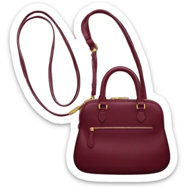 realistic burgundy prada purse   sticker
