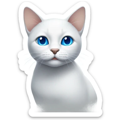 BINGUS the cat with blue eyes  sticker