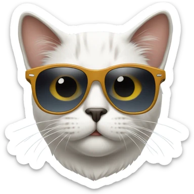 Cat with sunglasses sticker