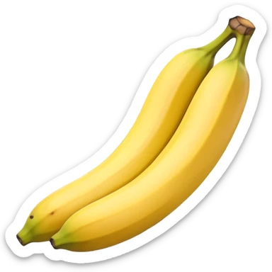 half banana cut widthwise sticker