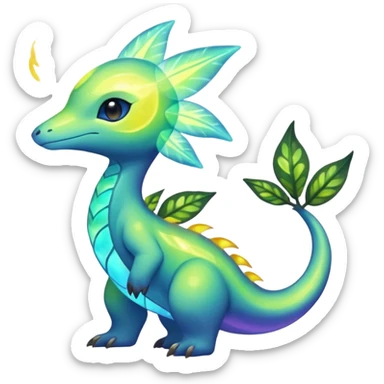 Elemental Exotic Tropical Celestial Sparky Fierce Viney Vinal Dusky Aurorus-Amaura-Auroras-Pokémon-Fakémon-creature sticker