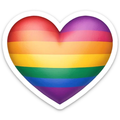 Pride flag heart sticker