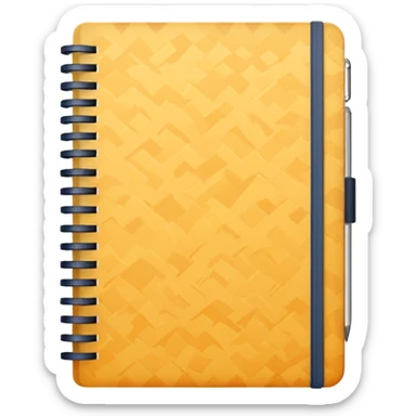 patterned notebook sticker