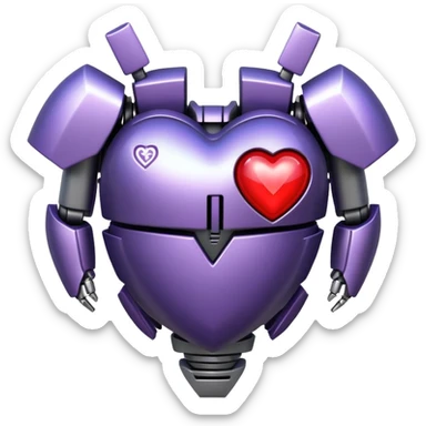decepticon robot heart sticker