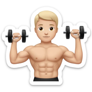 haltère élévation latérale orienté de côté, une seule haltère sticker