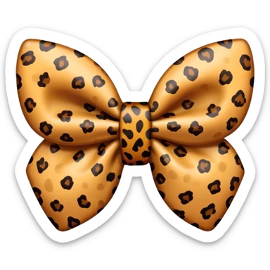 leopard bow sticker