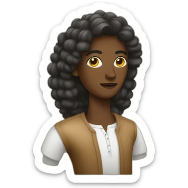 Caribbean man and european woman sticker