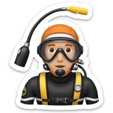 Underwater man sticker