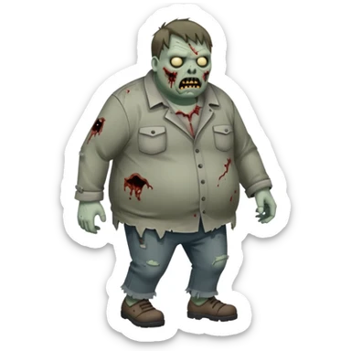 Fat zombie  sticker