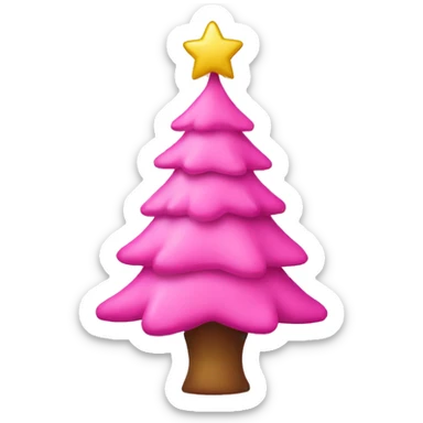 Pink Christmas tree  sticker