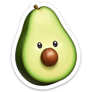 Aguacate con labios pintados sticker