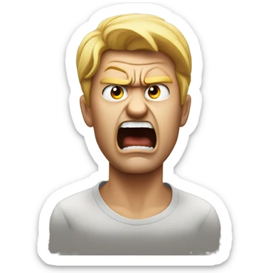 Angry person yelling sticker