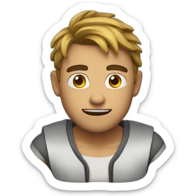 Emoji wasted sticker