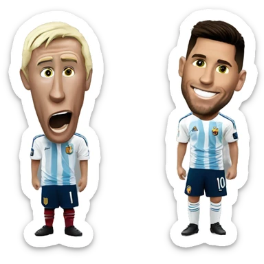 Cr7 wining messi sticker