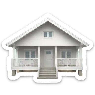 beach white bungalow  sticker