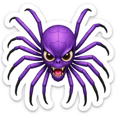 make me a purple web spider sticker