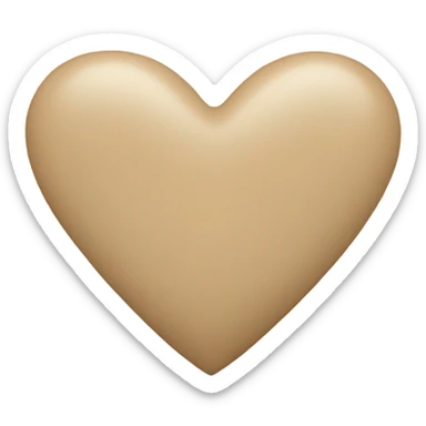 biege heart sticker