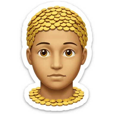 pessoa cabeça de dinheiro  sticker