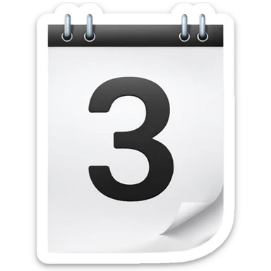 NUMERO EM UMA PAPEL COM ESCRITO DAY EM CIMA sticker