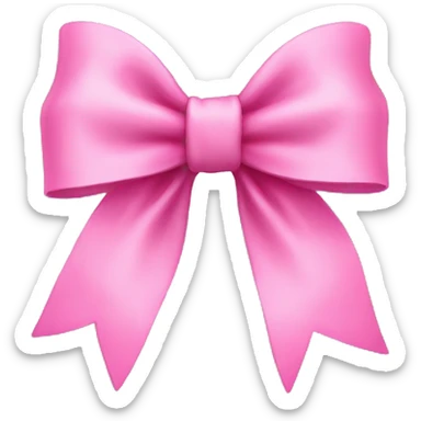 Pink bow sticker